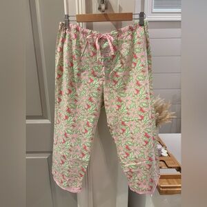 Lilly Pulitzer Pink and Green Floral Lounge Pants